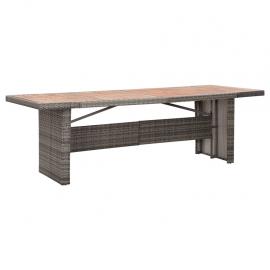 Spisebord til have 240x90x74 cm kunstrattan og massivt akacietræ , hemmetshjarta.dk
