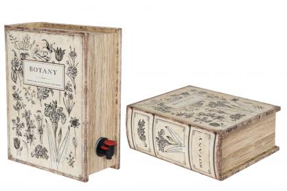 A Lot Dekoration - Bog skjuler Bag in Box Botanik 30x22,5x11,5 cm , hemmetshjarta.dk