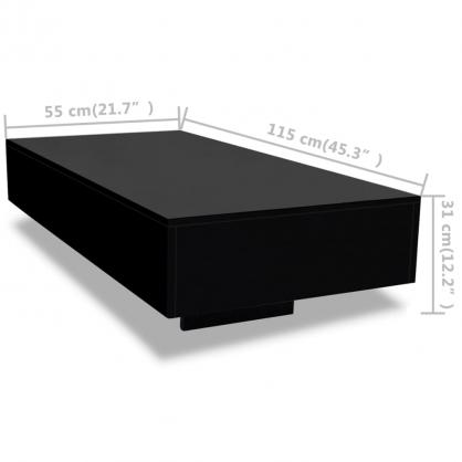Sofabord sort hjglans 115x55x31 cm , hemmetshjarta.dk