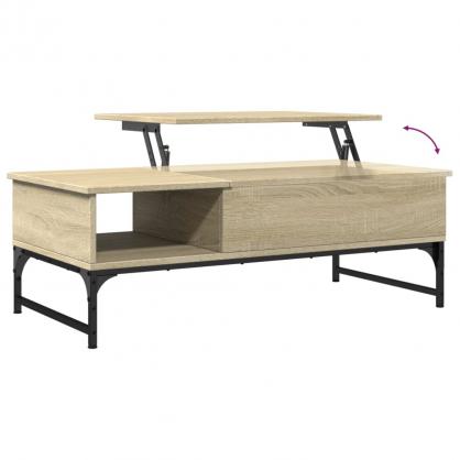 Sofabord 100x50x35 cm lftbar sonoma eg konstrueret tr og metal , hemmetshjarta.dk