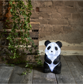 Udendørs dekorativ figur Crystalo Panda 27x15cm 20 Lys , hemmetshjarta.dk