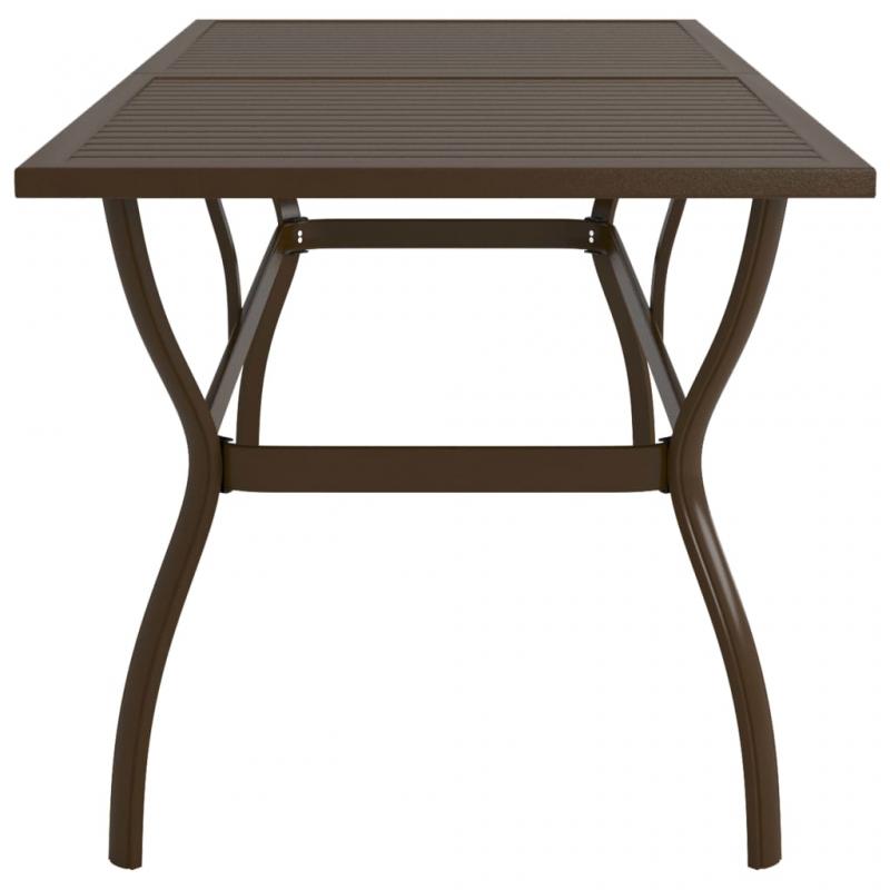Spisebord til have 190x80x72 cm brunt stl , hemmetshjarta.dk