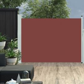 Udtrækkeligt sidemarkise til terrasse brun 100x500 cm , hemmetshjarta.dk