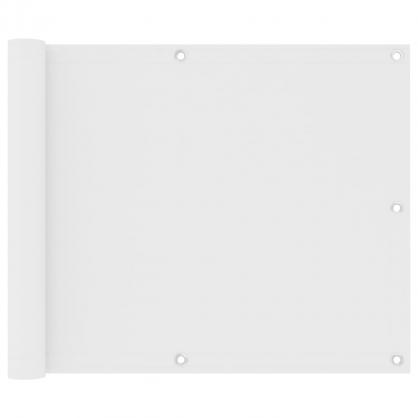 Balkonskrm hvid 75x600 cm oxford stof , hemmetshjarta.dk