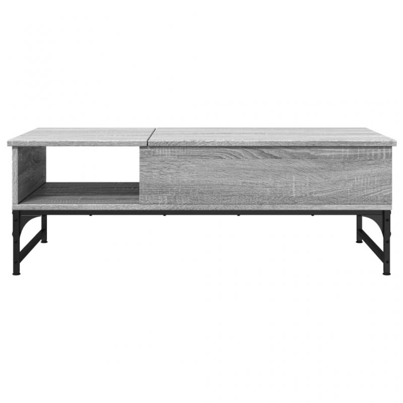 Sofabord 100x50x35 cm lftbart grt sonoma konstrueret tr og metal , hemmetshjarta.dk