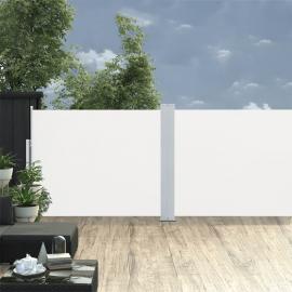 Udtrækkeligt sidemarkise til terrasse cremehvid 140x1000 cm dobbelt , hemmetshjarta.dk