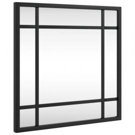 Vægspejl firkantet sort 30x30 cm jern , hemmetshjarta.dk