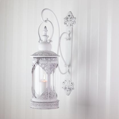 A Lot Dekoration - Lanterne Lyselygte Lucerna Antik - Antik hvid 15x40cm , hemmetshjarta.dk