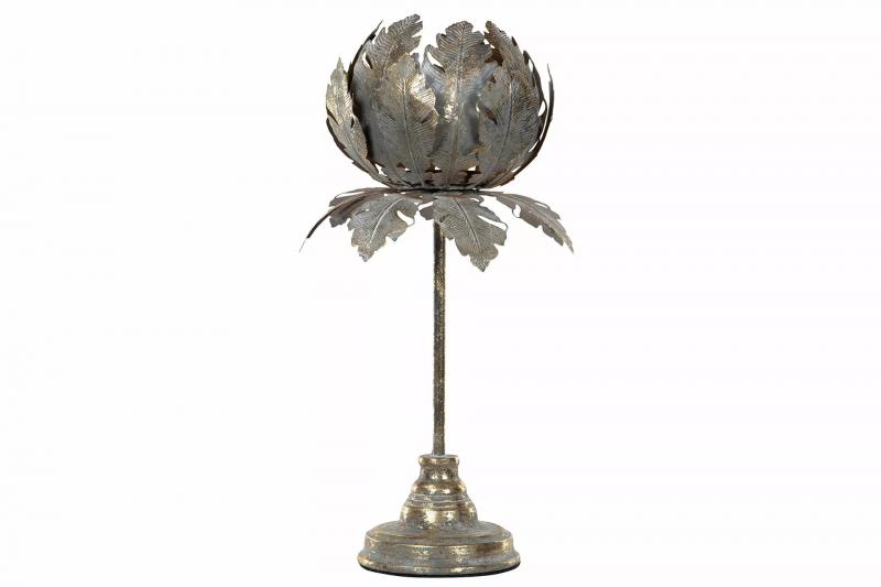 A Lot Dekoration - Lanterne Blomst Metal Antik G. Brun 29x43cm , hemmetshjarta.dk