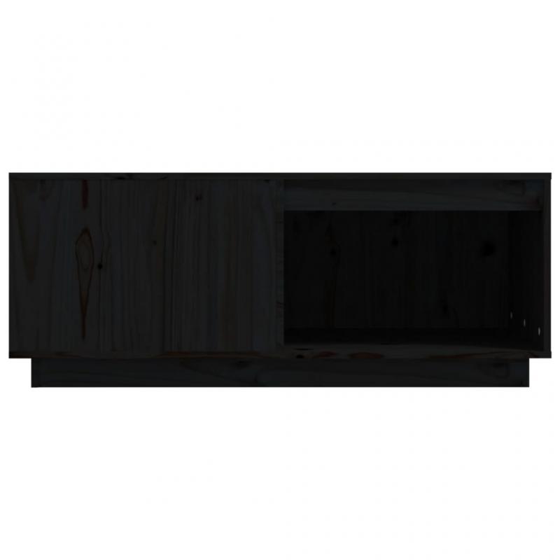Sofabord 100x101x40,5 cm sort massiv fyrretr , hemmetshjarta.dk