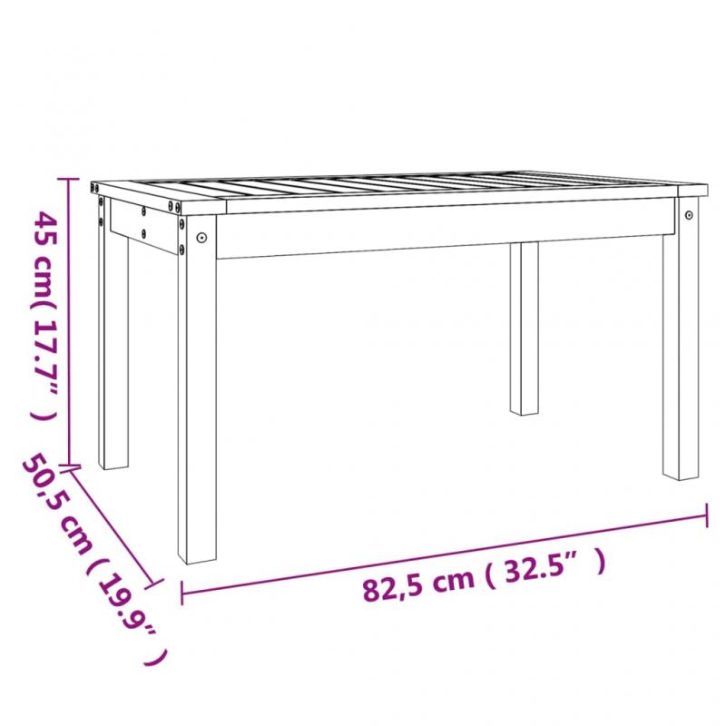 Have spisebord 82,5x50,5x45 cm sort massiv fyrretr , hemmetshjarta.dk