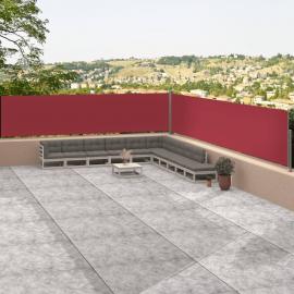 Udtrækkeligt sidemarkise til terrasse rød 117x1200 cm dobbelt , hemmetshjarta.dk