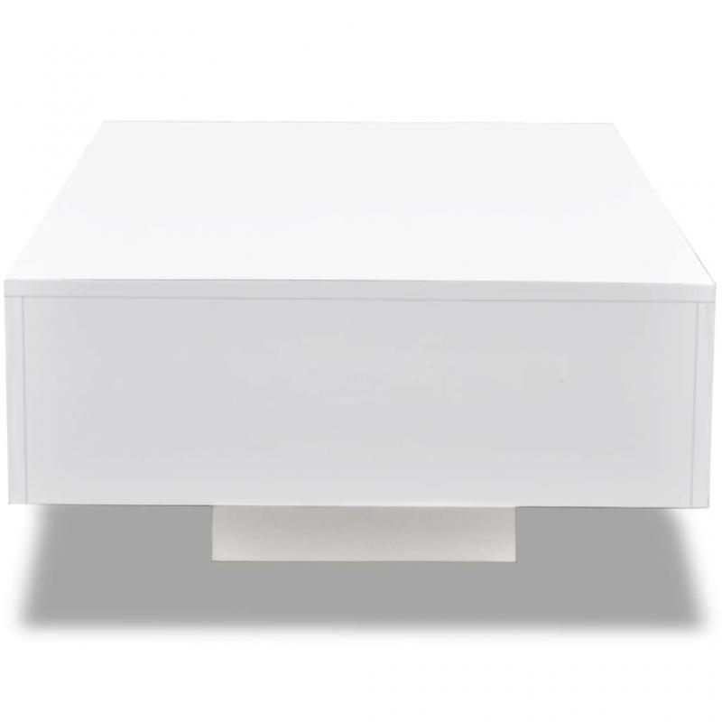 Sofabord hvid hjglans 85x55x31 cm , hemmetshjarta.dk
