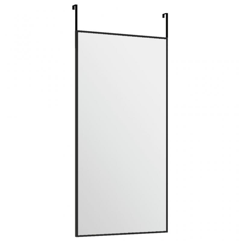 Sidespejl sort 30x60 cm glas og aluminium , hemmetshjarta.dk