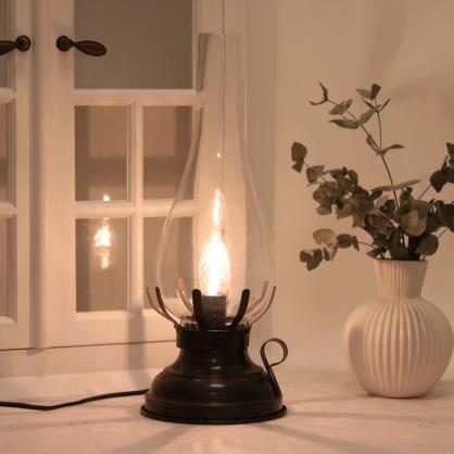 A Lot Dekoration - Bordlampe El 42 cm - Antik brun , hemmetshjarta.dk