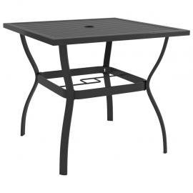 Spisebord til have 81,5x81,5x72 cm antracitstål , hemmetshjarta.dk