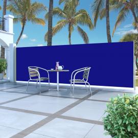 Udtrækkeligt sidemarkise til terrasse blå 160x500 cm , hemmetshjarta.dk