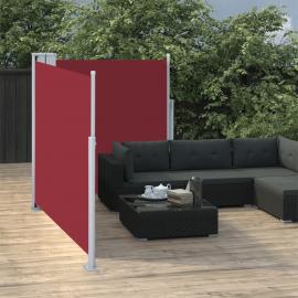 Udtrækkeligt sidemarkise til terrasse rød 100x600 cm dobbelt , hemmetshjarta.dk