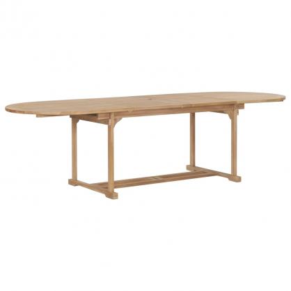 Spisebord til haven kan udvides (180-280)x100x75 cm massiv teaktr oval , hemmetshjarta.dk