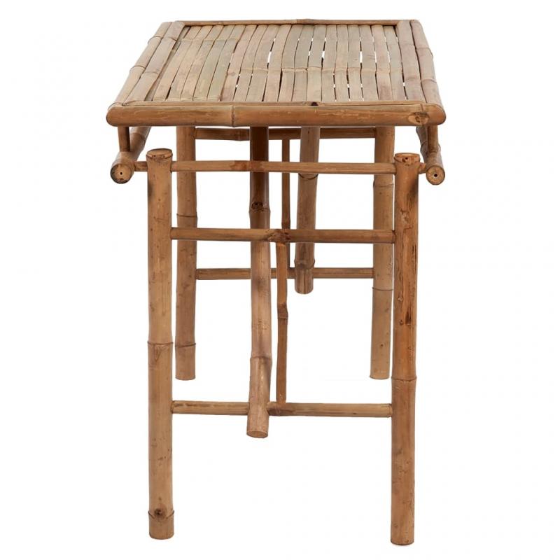 Sammenklappeligt spisebord til have 115x50x75 cm bambus , hemmetshjarta.dk