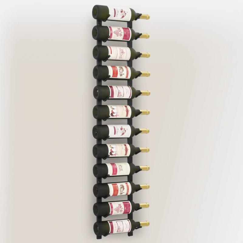 Vgmonteret vinreol til 12 flasker sort jern , hemmetshjarta.dk