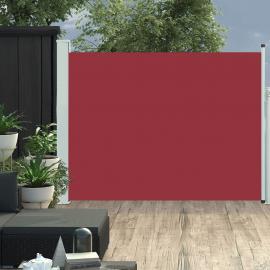 Udtrækkeligt sidemarkise til terrasse rød 140x500 cm , hemmetshjarta.dk