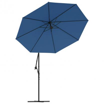 Frithngende parasol med stang og LED azur 300 cm , hemmetshjarta.dk