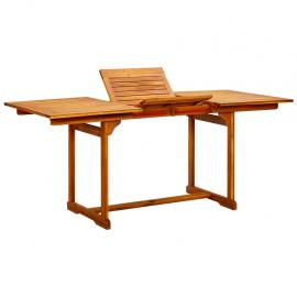 Spisebord til haven udtrækbart (120-170)x80x75 cm massiv akacie , hemmetshjarta.dk