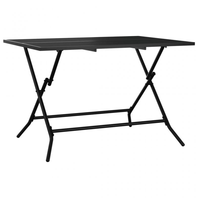 Sammenklappeligt spisebord til have antracit 110x80x72 cm stlnet , hemmetshjarta.dk
