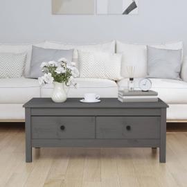 Sofabord 100x50x40 cm grå massiv fyrretræ , hemmetshjarta.dk