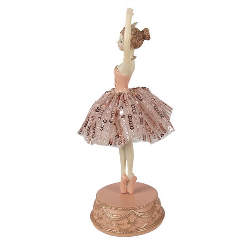 Spilledse Ballerina  11x29 cm Pink Polyresin , hemmetshjarta.dk
