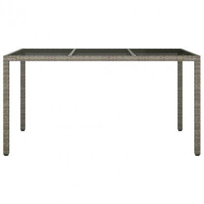 Spisebord til havehrdet glas 150x90x75 cm og syntetisk rattangr , hemmetshjarta.dk