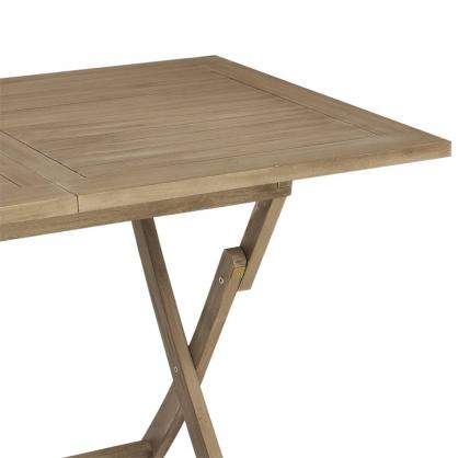Sammenklappeligt spisebord til have 120x70x75 cm gr massiv teaktr , hemmetshjarta.dk