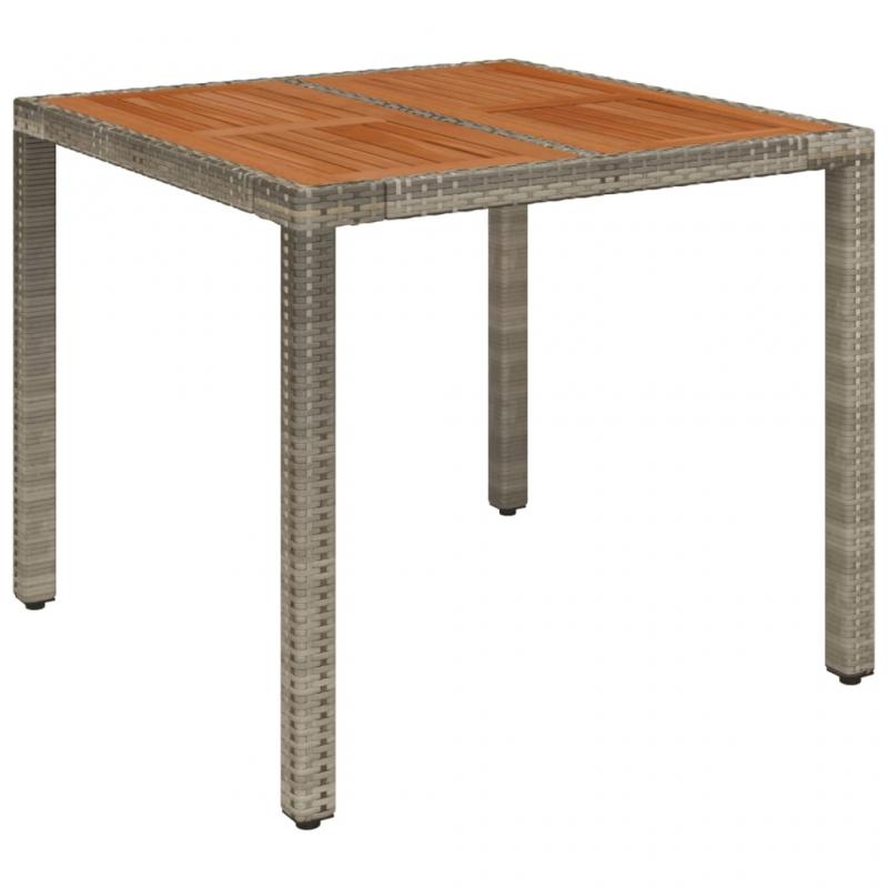Spisebord til have 90x90x75 cm gr kunstrattan , hemmetshjarta.dk