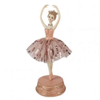 Spilledse Ballerina  11x29 cm Pink Polyresin , hemmetshjarta.dk