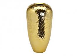 Dekorativ vase Metal Guld (B/H/D) 18x36x18cm , hemmetshjarta.dk