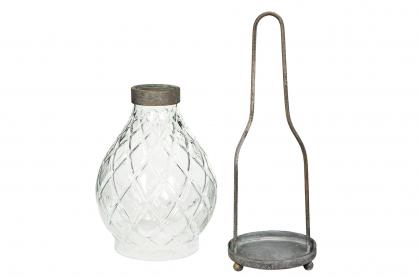 A Lot Dekoration - Lanterne Lyselygte Glas Lyric 12x16x26cm , hemmetshjarta.dk