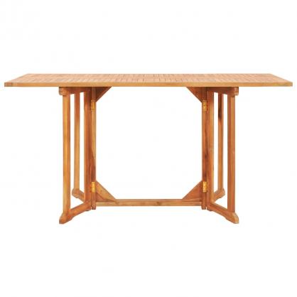 Sammenklappeligt spisebord til have 150x90x75 cm massivt teaktr , hemmetshjarta.dk