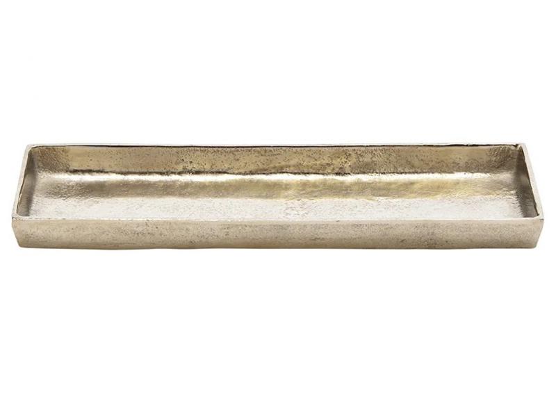 Dekorativ bakke Metal Slv (B/H/D) 40x3x12cm , hemmetshjarta.dk