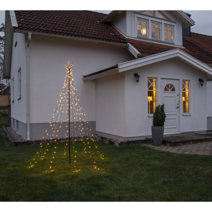 Udendrs dekoration Spiky Gran 235x100cm 420 Lys , hemmetshjarta.dk