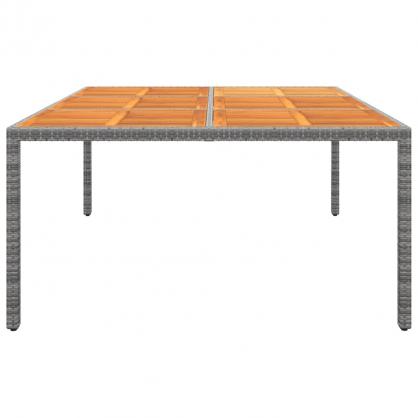 Spisebord til have 200x150x75 cm akacietr og syntetisk rattangr , hemmetshjarta.dk
