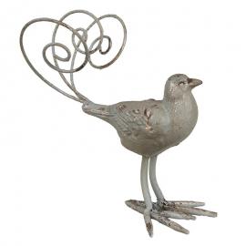 Dekorativ fuglefigur 17x10x20 cm Antik grønt jern , hemmetshjarta.dk