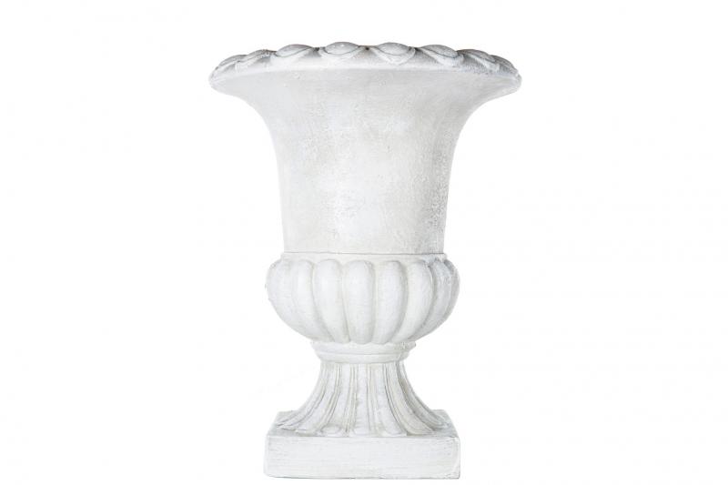 A Lot Dekoration - Skjuler Krukke Urtepotte Pokal Antik hvid - 45cm , hemmetshjarta.dk