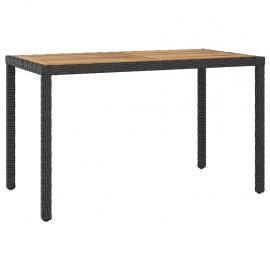 Spisebord til have 123x60x74 cm sort og brunt massivt akacietræ , hemmetshjarta.dk