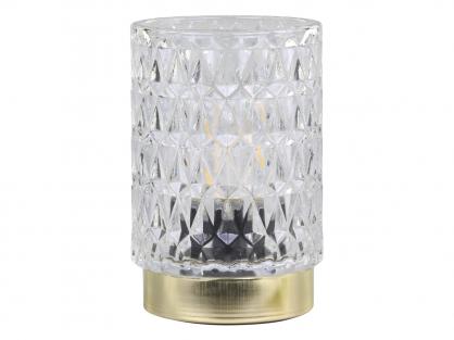Chic Antique Lampe m. diamantudskrring LED H13/8,5 cm klar , hemmetshjarta.dk
