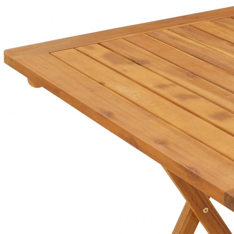 Sammenklappeligt spisebord til have 70x70x75 cm massivt akacietr , hemmetshjarta.dk