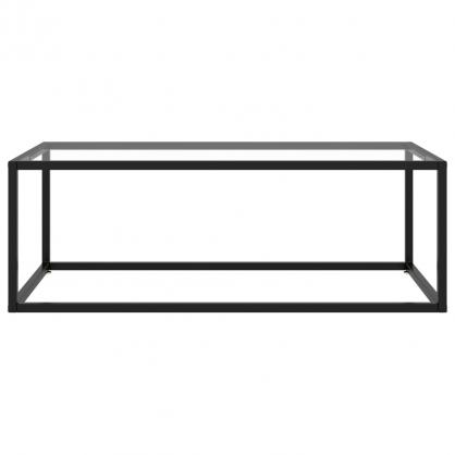 Sofabord 100x50x35 cm sort med hrdet glas , hemmetshjarta.dk
