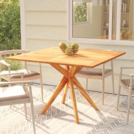 Spisebord til have 110x110x75 cm massivt akacietræ , hemmetshjarta.dk