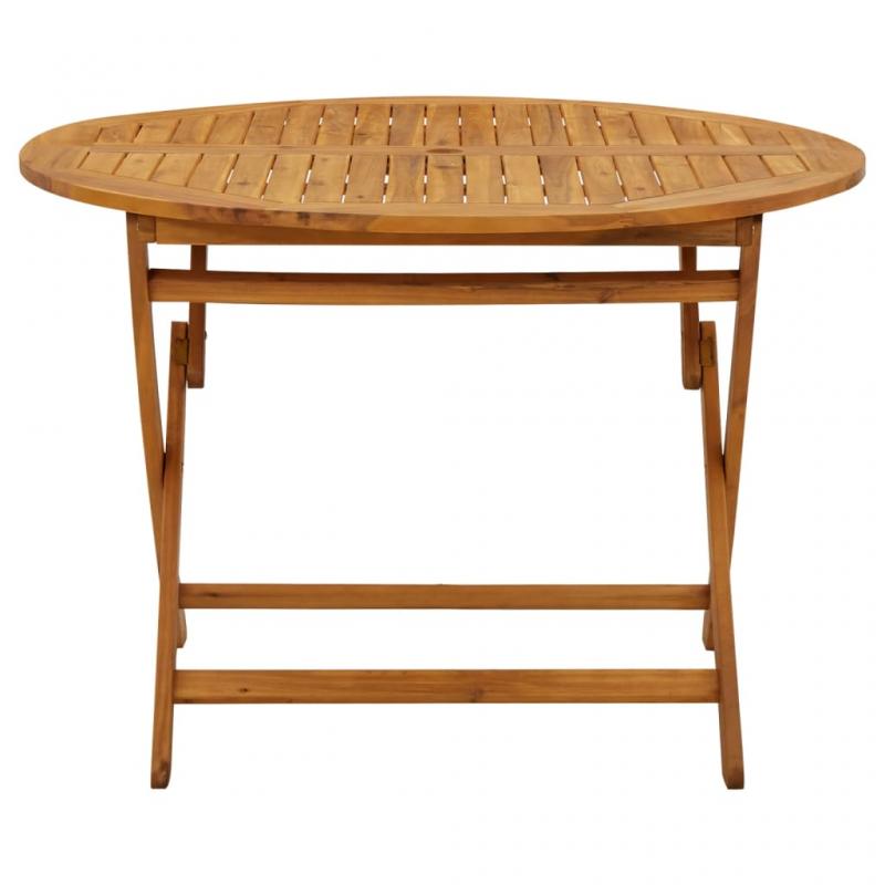Sammenklappeligt spisebord til have  110x75 cm massivt akacietr , hemmetshjarta.dk