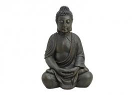 Dekoration Buddha XL brun siddende polyresin (B/H/D) 32x52x25 cm , hemmetshjarta.dk